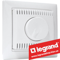 Светорегулятор поворотно-нажимной Legrand Valena 100-1000Вт 770060 (белый)