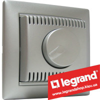 Светорегулятор Legrand Valena поворотно-нажимной 100-1000Вт 770260 (алюминий)