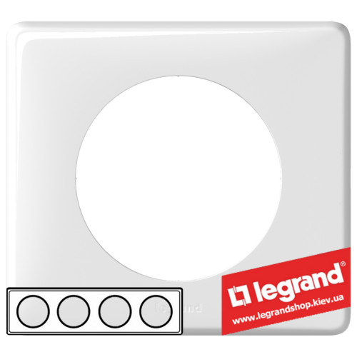 Рамка 4-я Legrand Celiane 66634 (белый глянец)