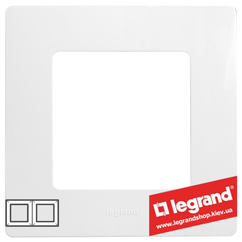Рамка 2-я Legrand Etika 672502 (белая)