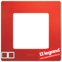 Рамка 2-я Legrand Etika 672532 (красная)