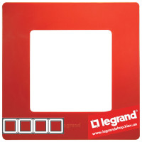 Рамка 4-я Legrand Etika 672534 (красная)