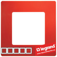 Рамка 5-я Legrand Etika 672535 (красная)