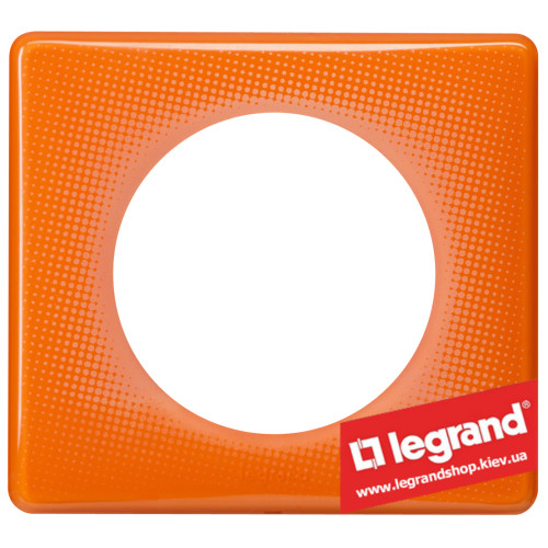 Рамка 1-я Legrand Celiane 66651 (оранжевый муар)