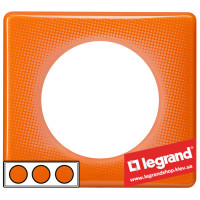 Рамка 3-я Legrand Celiane 66653 (оранжевый муар)