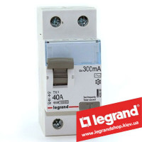 Дифреле (УЗО) Legrand TX3 2-п 40A 300mA (Тип AC) 403039