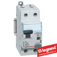 Дифференциальный автомат Legrand DX3 1п+N C20A 300mA (Тип AC) 411025